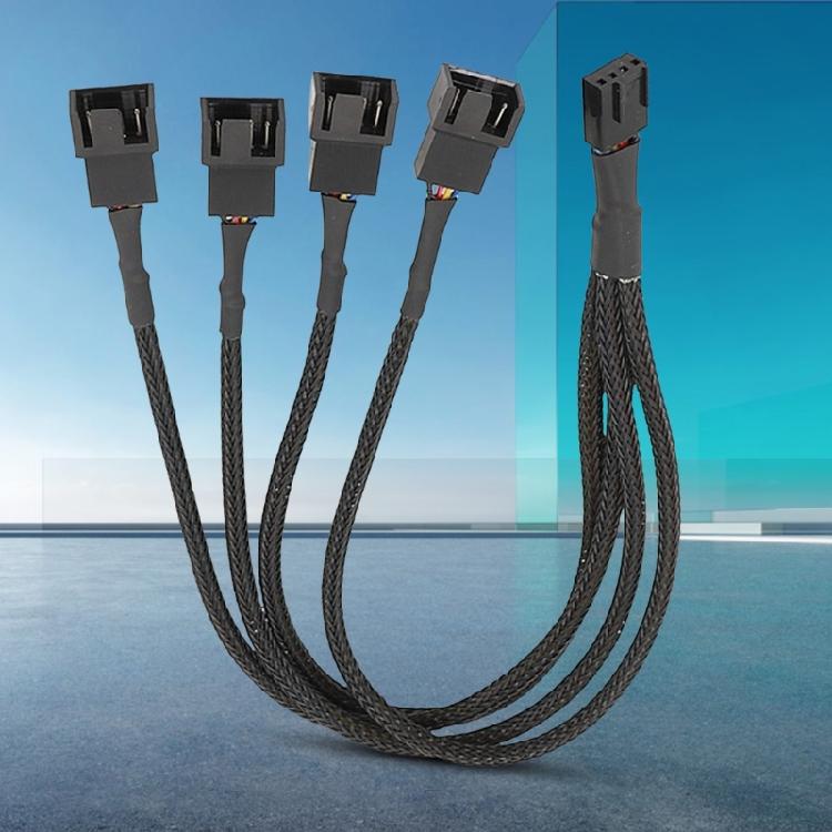 3/4 Way 4 Pin PWM Fan Splitter Cable PWM Fan Extension Cable for Computer Case 4Pin Fan Cable PC Fan Extension Cable