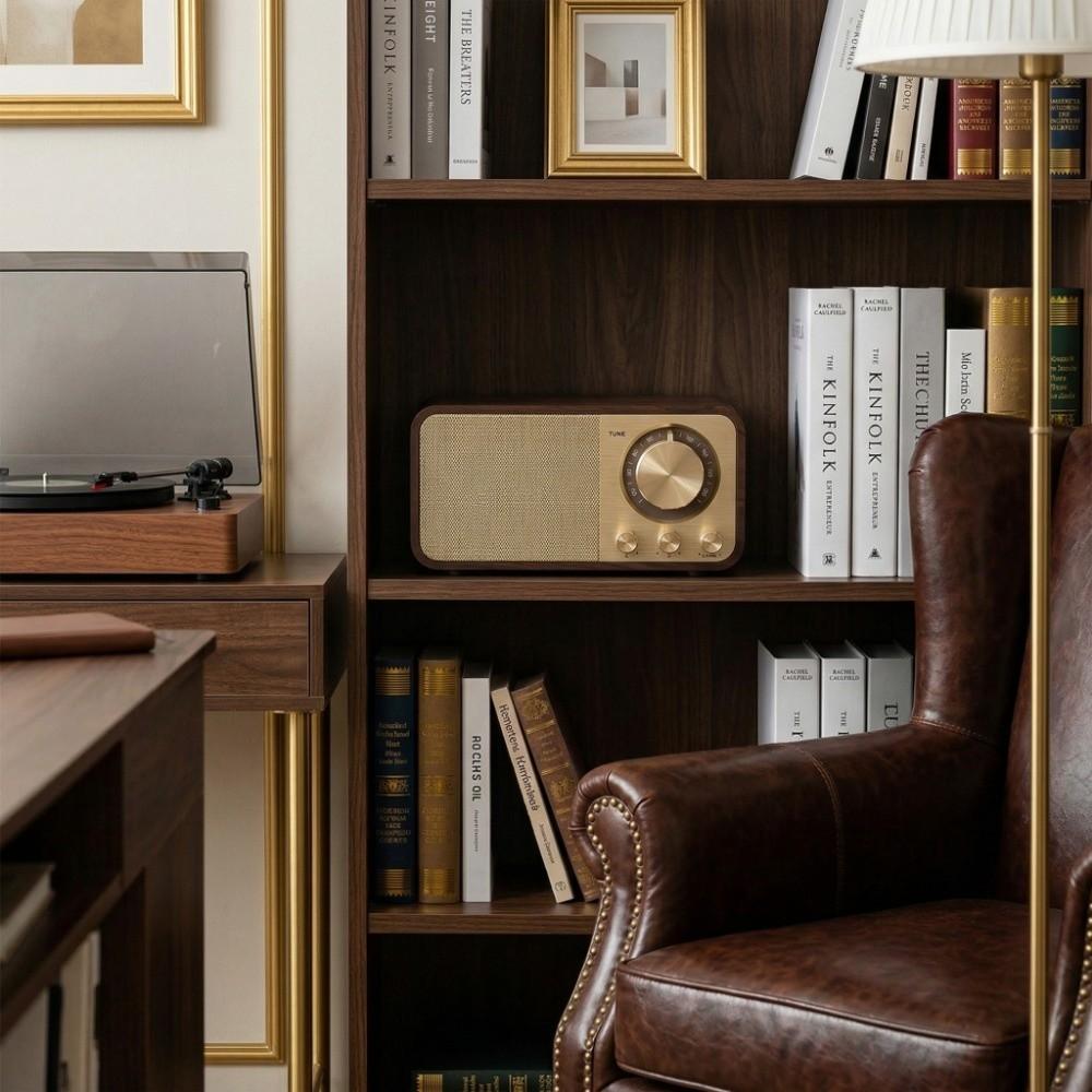 Bluetooth 5.0 FM Radio with Bluetooth Retro Vintage Radio Bluetooth Speaker  Wireless Streaming