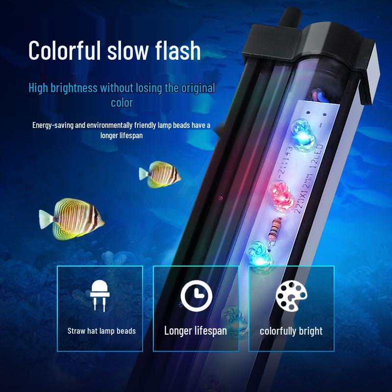 Vodotěsné LED akvarijní bublinkové světlo pro ponorná akvária