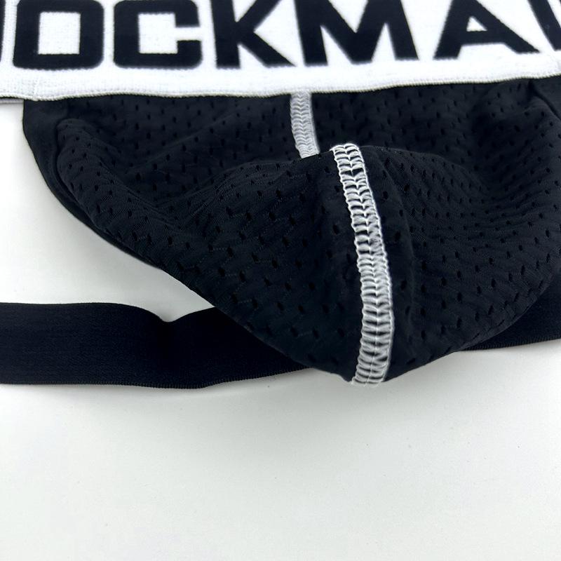 Jockstraps JOCKMAIL Fashion Low Waist Men's Thong Underwear Mesh Breathable Sexy Jockstraps Halo Sports Daily Casual Man G-string Underpnats