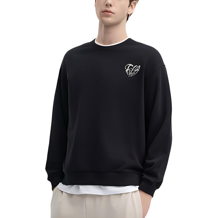 New FILA Sweatshirt Men's Jet Black F11U439202F-BK