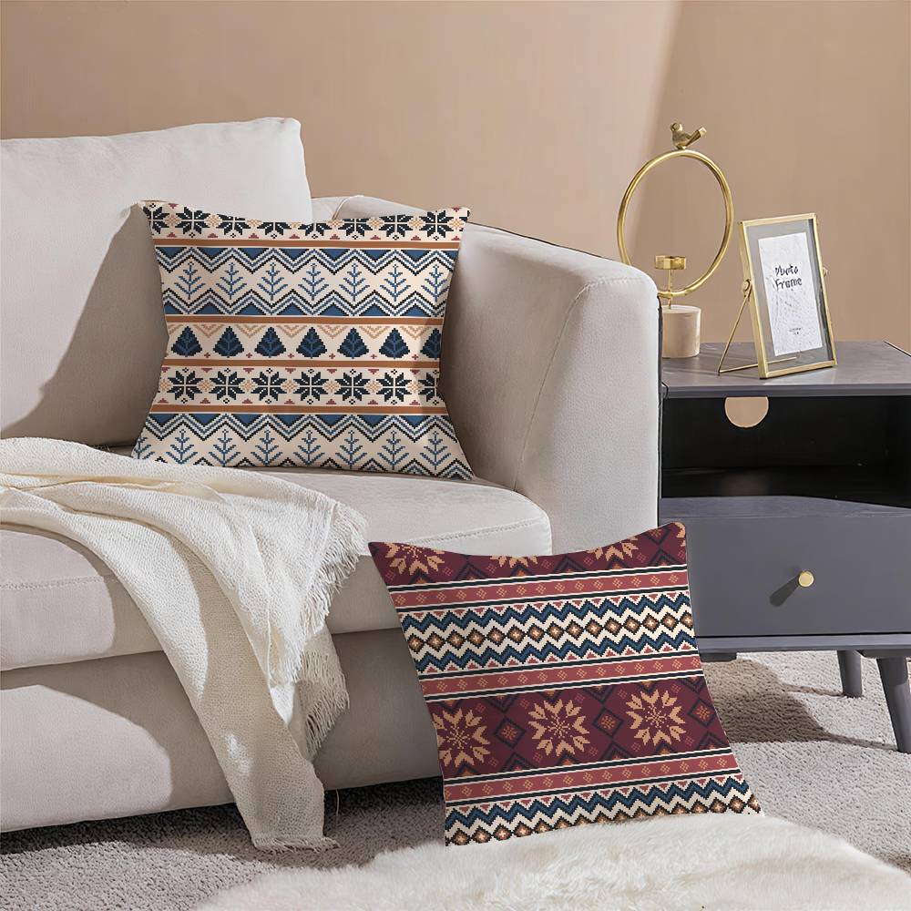 Moroccan Style Pillow Case Anti-dustmite Pillowcase Invisible Zipper Silky Short Plush Sofa Cushion Cover