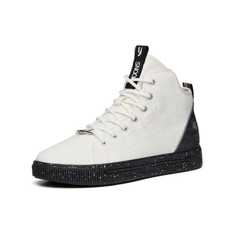 SNOOPY X Anta High Top Sneakers Mens White Black 912138601-2