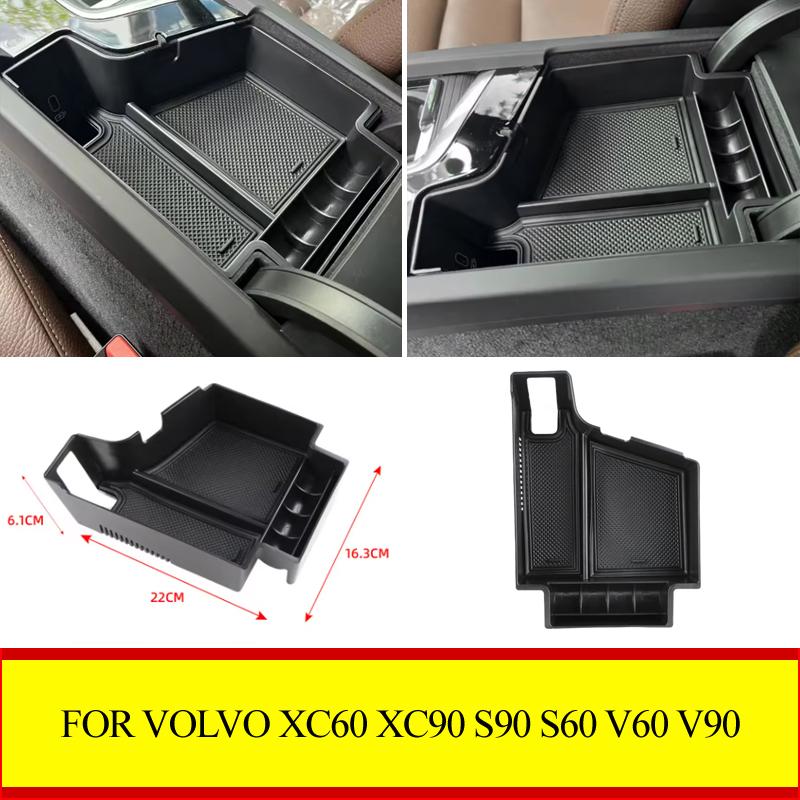 For Volvo XC60 XC90 S90 S60 V60 V90 2017 - 2024 LHD Car Armrest Storage Box Center Console Tray Interior Accessories