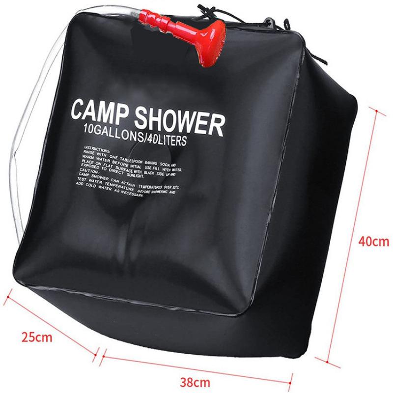 40L Portable Solar Shower Bag for Outdoor Camping