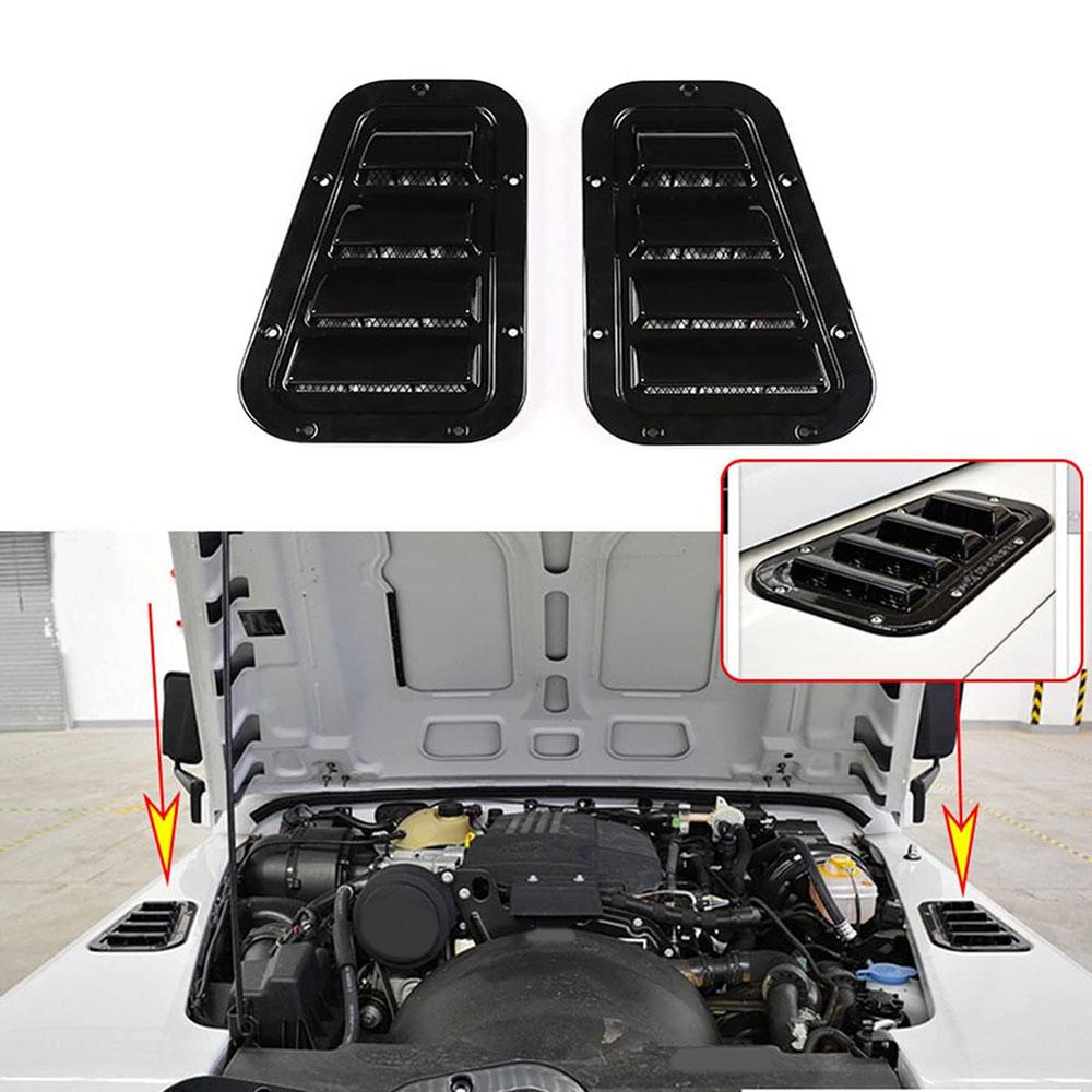 1 Pair Front Hood Vent Trim Covers For Land Rover Defender 90 110 130 2004-2019