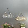 1Pc Wooden Door Sign Welcome Hang Up Welcome Guests In Front of The Door Home Decoration Sign Bow Creative Hang Up