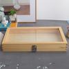 Badge Storage Box Brooch Organizer Wooden Jewelry Display Case Collector for Keepsake Rings Anklets