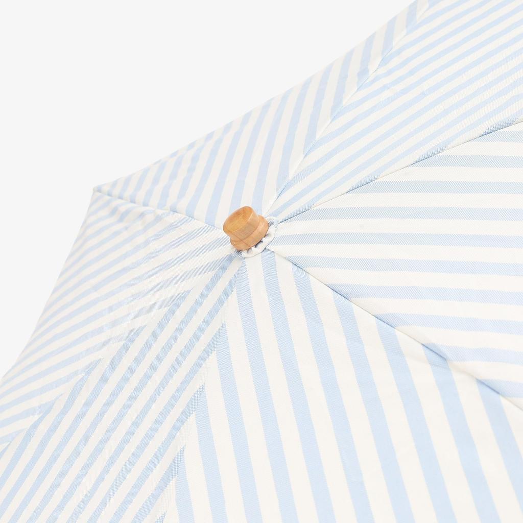 Afternoon Tea Living JL49 Dyed Stripe Folding Umbrella for Sun and Blue Parasol, Rain,