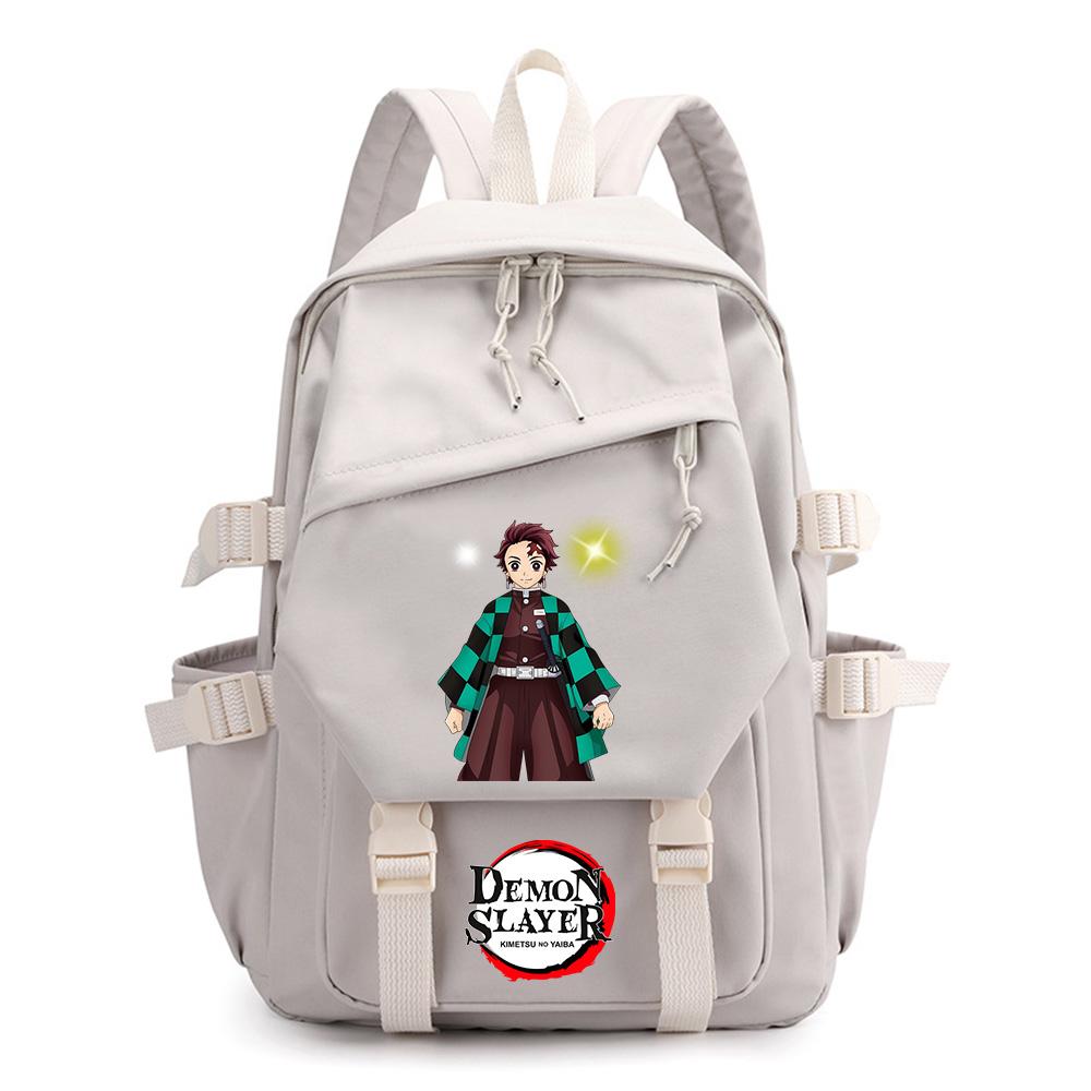 Sac à dos imprimé Demon Slayer pour adolescent étudiant Rentrée scolaire Sac à livres Femme Grande capacité Imperméable Sac de voyage