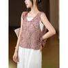 DIMANAF 2026 T-Shirt Women Knitting Lace Vest O-Neck Hollow Summer Style Basic Tops Tees Loose Clothing