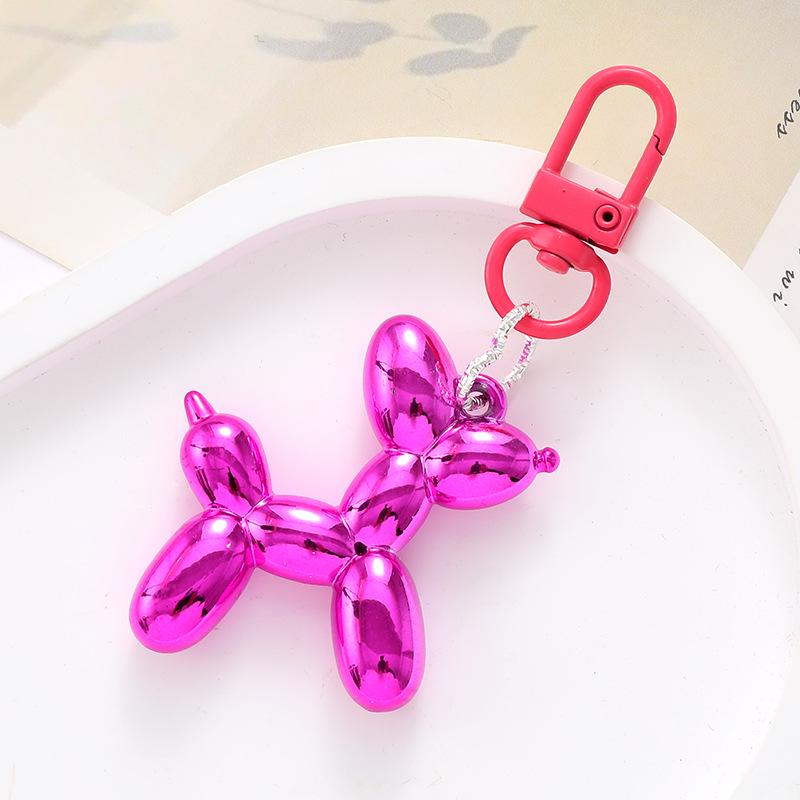 Acrylic Balloon Dog Phone Charm & Keychain - Fashionable Cartoon Puppy Pendant