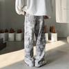 Herren Graue Camo Weitbeinige Sommer Hip-Hop Freizeit Hose