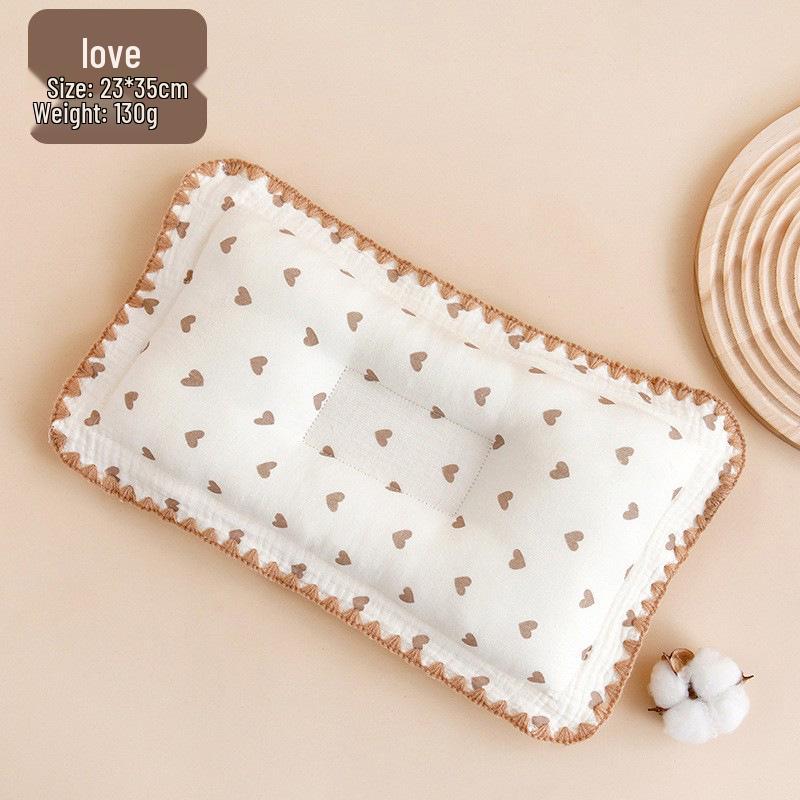 

Подушка для новорожденных из чистого хлопка, мягкая, дышащая, для формирования головы ребенка 23x35 cm