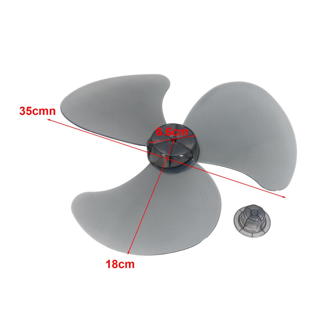 16Inch 3 Leaves Plastic Fan Blade With Nut Coverfor Standing Pedestal Floor Table Fanner Electric Fan Accessories