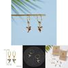 Hummingbird Animal Earrings Alloy Water Drilling Vintage Hoop For Teens