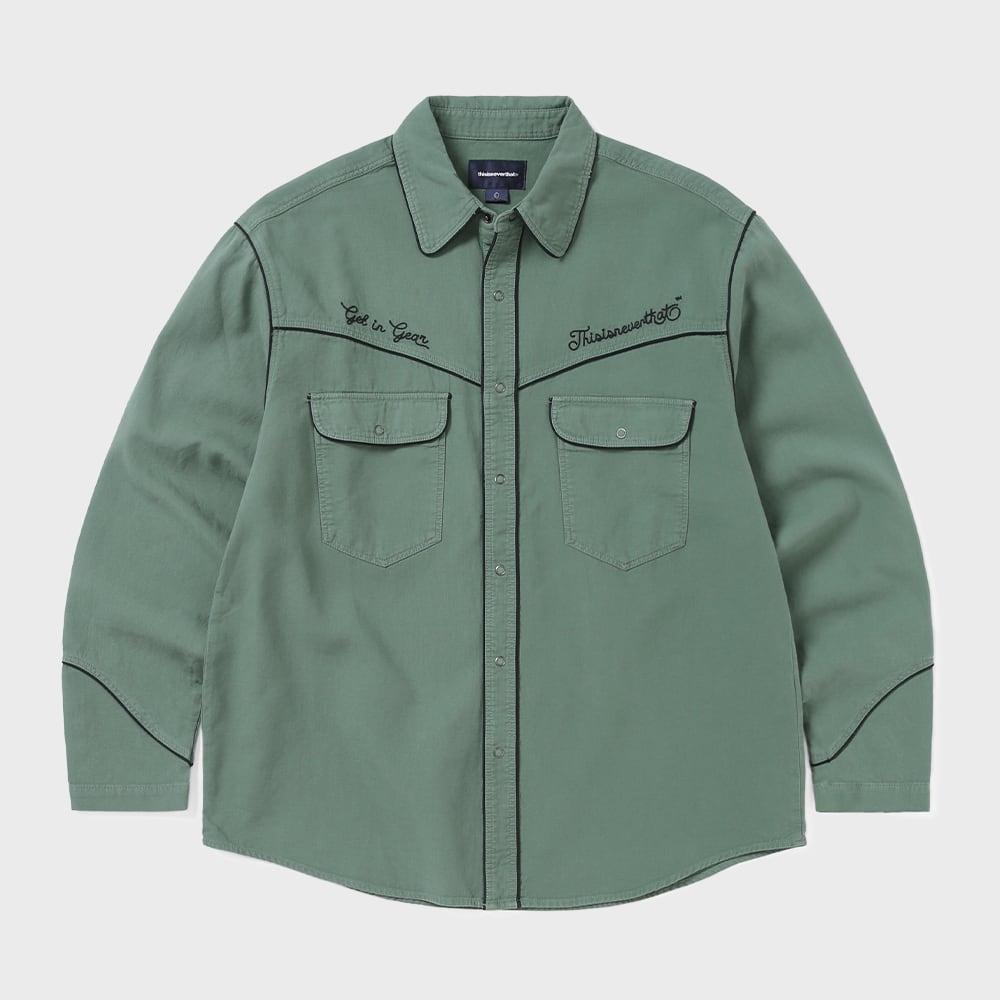 Это Никогда Это Западная Рубашка Бирюзовая S