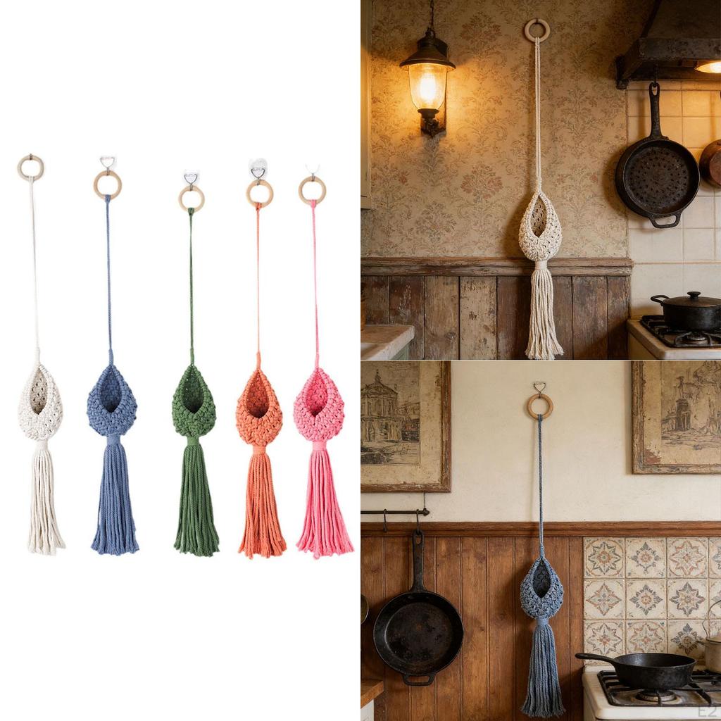 Decorative Macrame Pot Hanger, Indoor Hanging Planter Basket