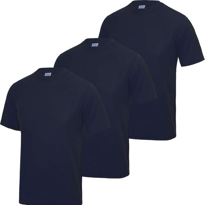 Maillot - Tee shirt homme de sport Just Cool anti transpirant lot 3 bleu - - Bleu