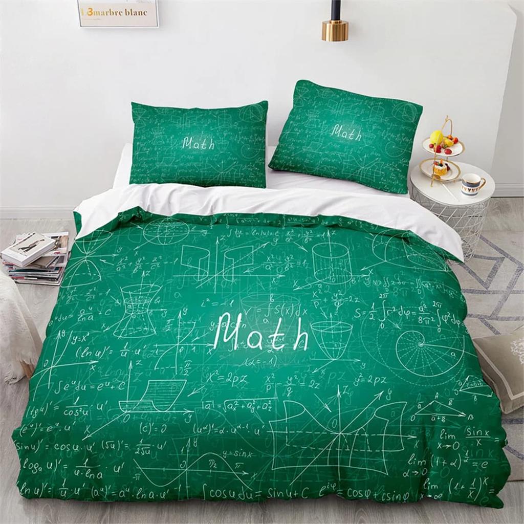 Mathematical Formulas Math Equations Soft Duvet Cover Suitable for Children Young Boys plus Young Girls Who Love Mathematics Scholars Comfortable