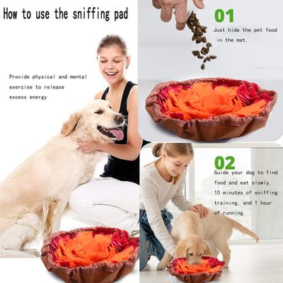 Dog Snuffle Mat Pet Sniffing Pad Foldable Slow Feeding Mat Interactive Puzzle Toy Non-slip Dog Training Toy