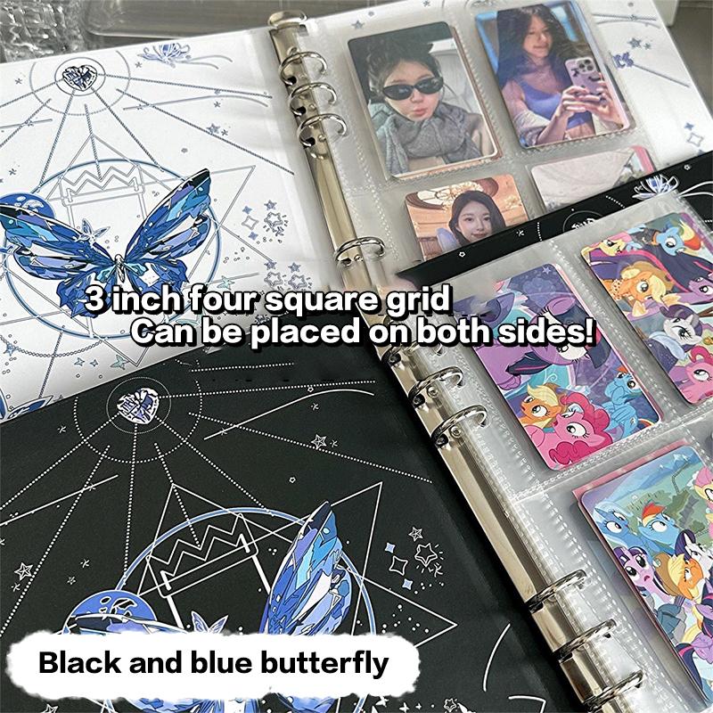 Binder Photo Album Cartoon Butterfly Series A5 Loose-Leaf Album Photocard Collection Books Small Card Storage Book Gifts