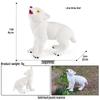 Realistic Animal Models: White Fox, White-tailed Deer, Arctic Fox Children's Gift Toys