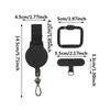 Retractable Anti-Theft Phone Holder Smartphone Safety Lanyard Stra with Carabiner Anti-Drop Harness for Hiking Cycling Climbing