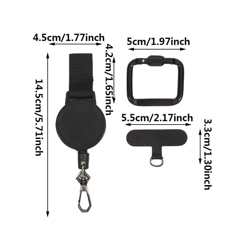 Retractable Anti-Theft Phone Holder Smartphone Safety Lanyard Stra with Carabiner Anti-Drop Harness for Hiking Cycling Climbing