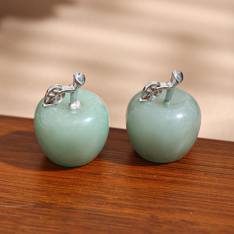 Multicolor Natural Crystal Jade Apple Ornaments - 12 Colors Christmas Gift