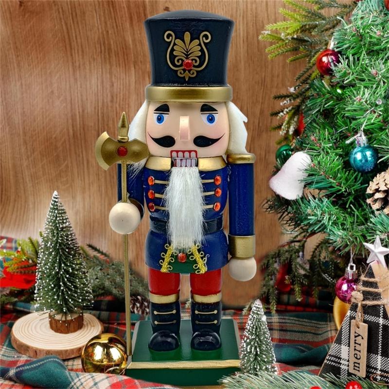 1PC 23cm Wood Christmas Nutcrackers Ornament Decorations Gift Walnuts King Soldiers Puppet Doll Decorations