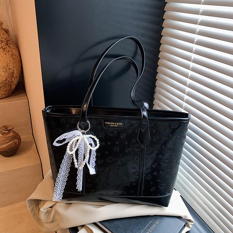 

Вместительная сумка для поездок на работу, женская новая модная сумка через плечо, сумка под мышкой, студенческая сумка-тоут для отдыха чёрный