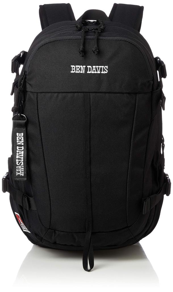Rucksack HIGH SCHOOL Daypack 2 Rooms 10 Pockets 28L Black White [Ben Davis]