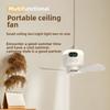 Portable Remote Control Small Ceiling Fan Ultra-quiet USB Big Wind Student Dormitory Bed Timing Night Light Electric Fan