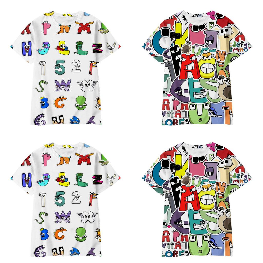Alphabet Lore Unisex Freizeit-T-Shirt Cosplay-Oberteile Für Kinder