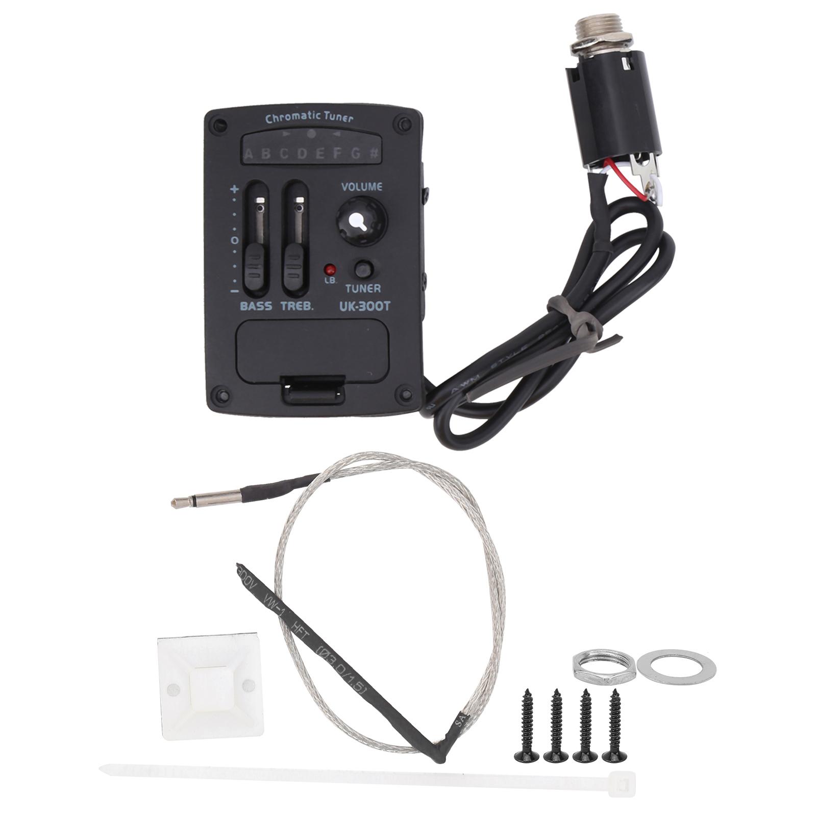 

2‑Band EQ Pickup Ukulele Equalizer Tuner Amplifier Musical Instrument Accessories
