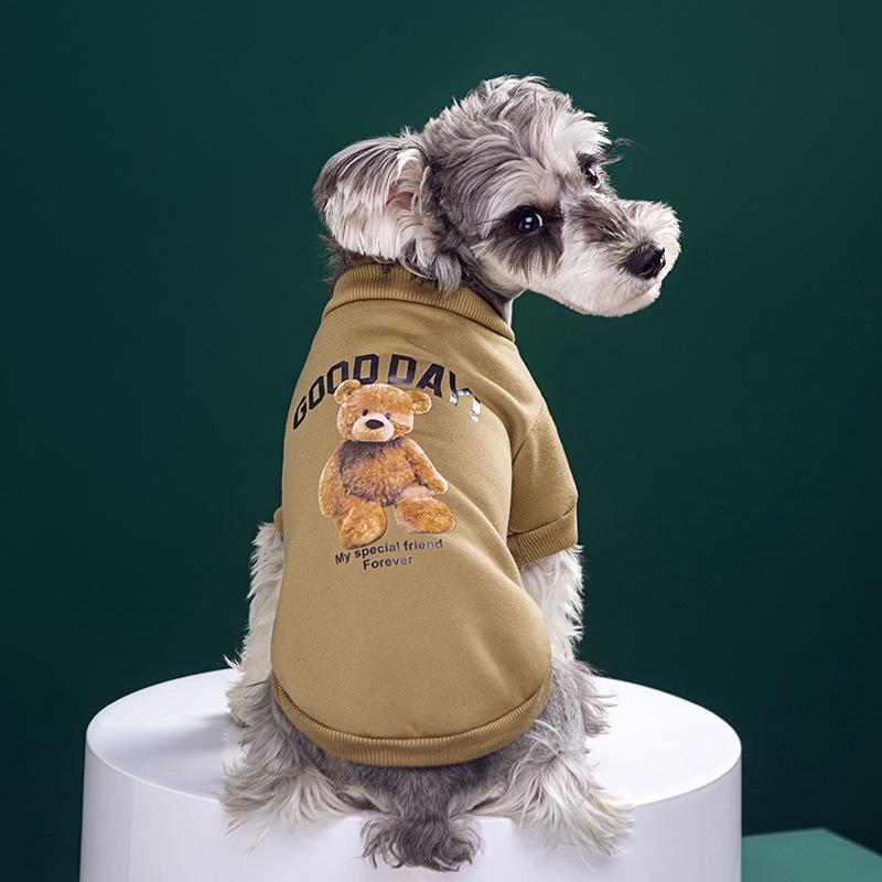 Autumn/Winter Fleece Bear Sweatshirt for Pets - Cute and Cozy Korean Style for Dogs and Cats