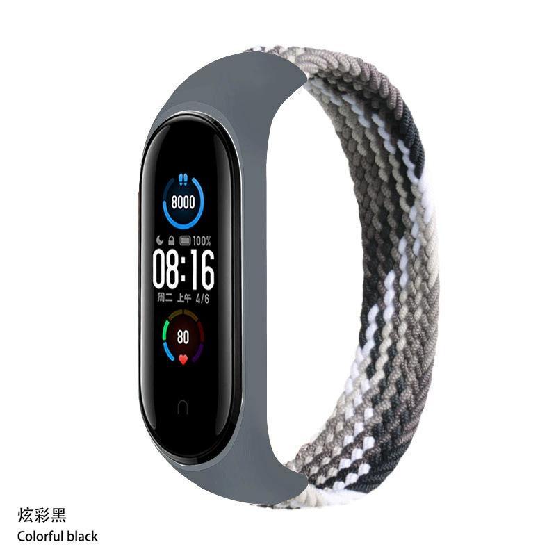 Bracelet for Xiaomi Mi Band 6 7 Strap Nylon Braided Solo Loop Pulseira Bracelet Miband5 Wristband Belt Mi Band 5 4 3 6 Correa