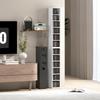 204 CD Storage Racks Set of 2, Blu-Ray Tower Stand with Adjustable Shelves, Bookshelf Organizer, White