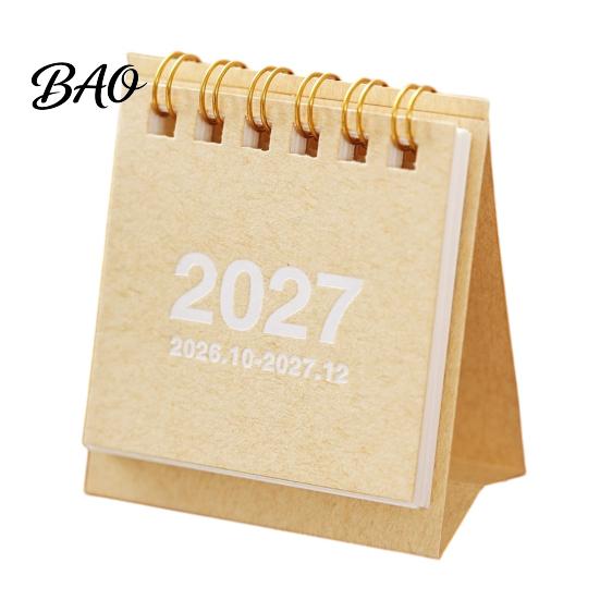 Practical Gift for Students Professionals Mini Desk Calendar 2026-2027, Oct 2026 to Dec 2027 Standing Flip Small Portable Desktop Ornament Calendar,