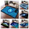 SSC Napoli Bianco N Logo Circolare Sfondo Blu Grunge Graffiti Stampa Tappeto Antiscivolo per Soggiorno Camera da Letto Tappetino per Pavimento per Tifosi di Calcio