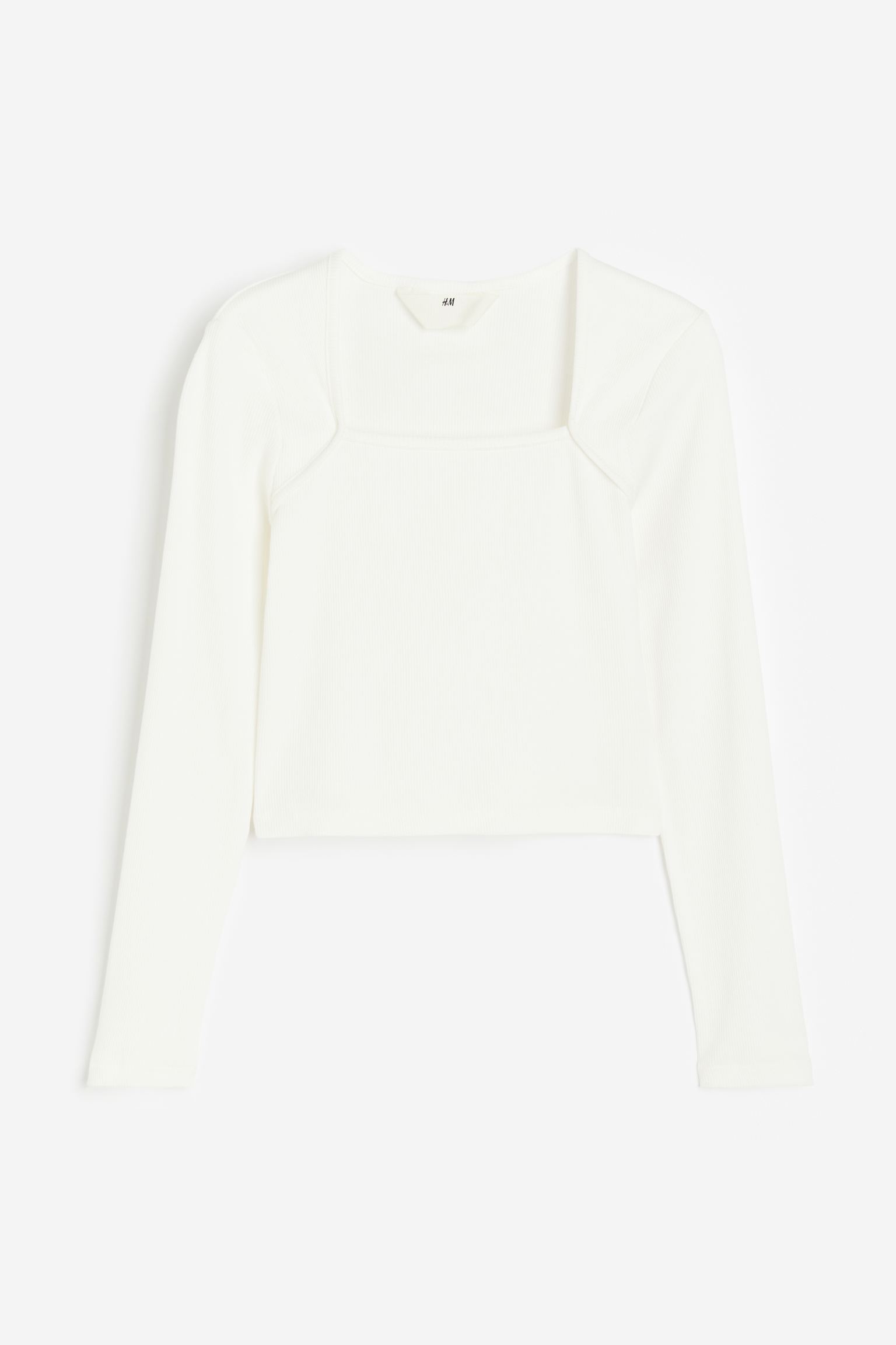 

Топ в рубчик с квадратным вырезом