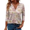 Women's Casual Fashionable Sexy Comfortable V-Neck Christmas Three-Quarter Sleeve Top