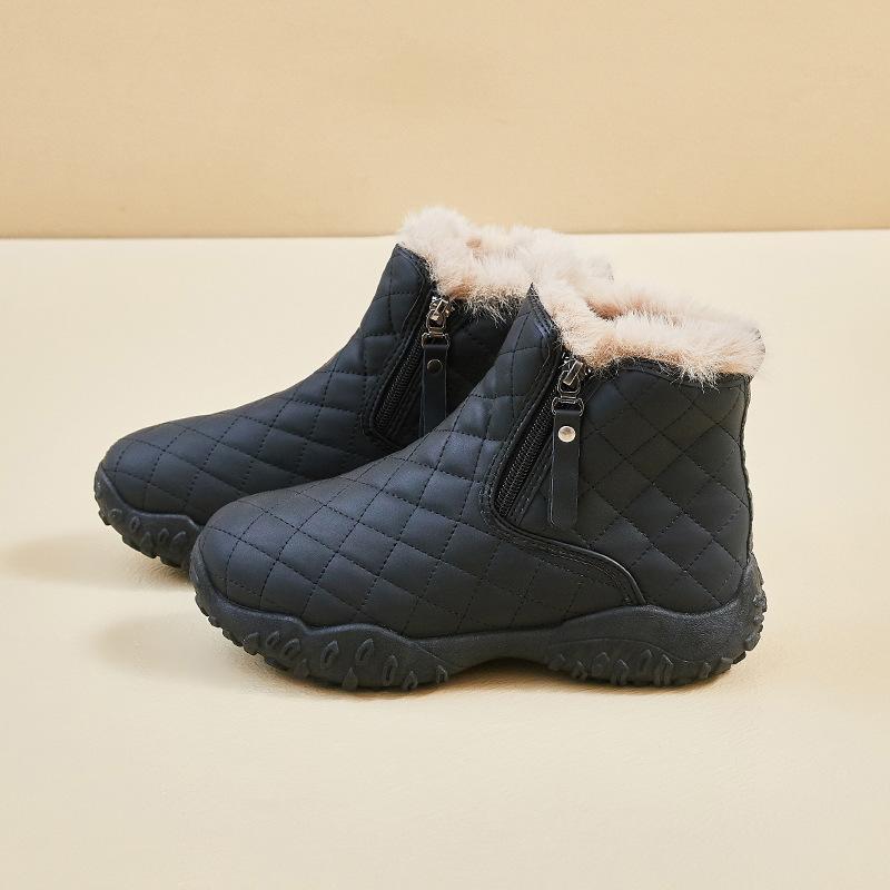 

Women s Warm Fuzzy Snow Boots Comfortable Ankle Boot With Fur Lined Faux Leather Anti-Slip Winter Shoes for Women Outdoor Casual Walking Short Booties 40 чёрный