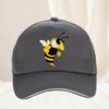 A bee print simple design baseball cap travel sunscreen versatile style for Unisex and Women