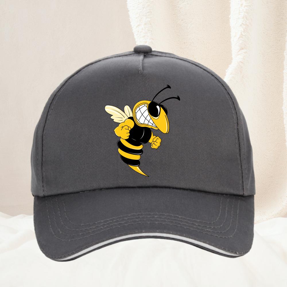 A bee print simple design baseball cap travel sunscreen versatile style for Unisex and Women