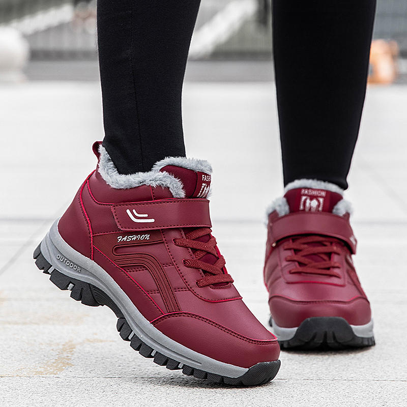 Elderly Shoes Cotton Shoes Winter Velvet Warm Cotton Shoes Waterproof Middle-aged and Elderly Walking Shoes Non-slip Mother Shoes Snow Boots