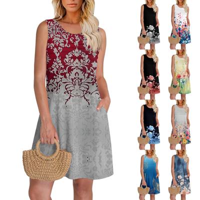 Women's Casual Sundress With Pockets Summer Boho Beach Dress,Holiday Hresses For Women Tank Dresses