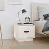 Day and Night - Day and Night Solid White Pine Wood Bedside Table 40x34x35 Cm