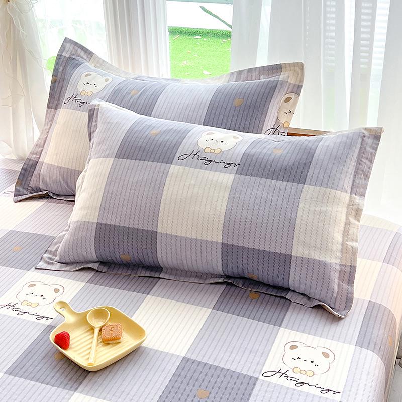 Cotton Pillowcases: Pure Cotton, Simple Style for Home, Dorms, Single & Double Rooms (Single/Pair)